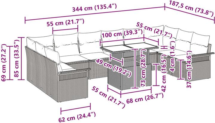 Produktbild vidaXL Outdoortisch-Set