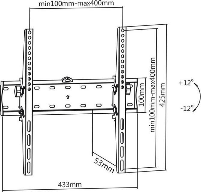 Actual product image Maclean MC-665 TV mount (55 inch) (Wall, 40 kg, 32.01" - 55")