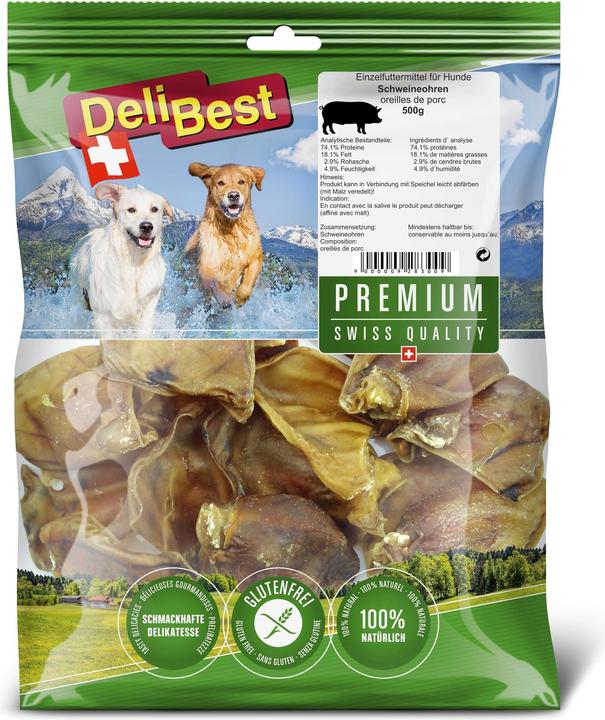 Immagine prodotto DeliBest Orecchie di maiale (Adulto, 1 pz., 500 g)