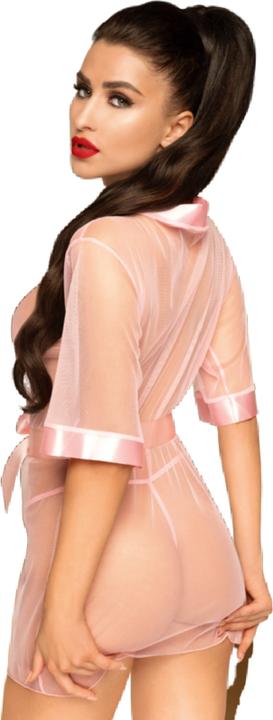 Produktbild Penthouse Lingerie Midnight mirage - Mesh kimono with satin details, 2 pieces - (XL)