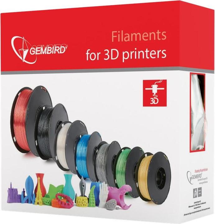Actual product image Gembird 3DP-TPE1.75-01-B Filament TPE FLEXIBLE Mėlyna | 1,75mm | 1kg (TPE, 1.75 mm, 1450 g)
