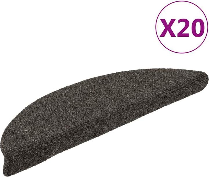 Actual product image vidaXL Step mats Self-adhesive 20 pcs. Anthracite 56x17x3 cm (56 x 17 x 3 cm)
