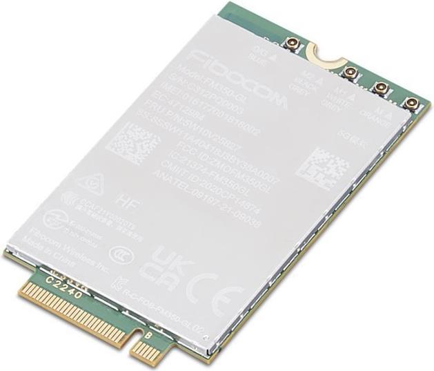 Actual product image Lenovo ThinkPad Fibocom FM350-GL 5G Sub-6 GHz M.2 WWAN Module for X1 Carbon Gen 11 (M.2 Key B)