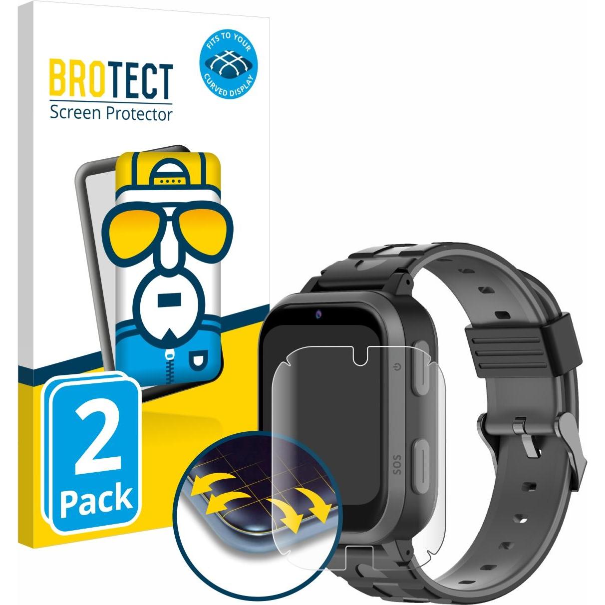 BROTECT Full-Cover Displayschutz, Smartwatch Schutzfolie, Transparent