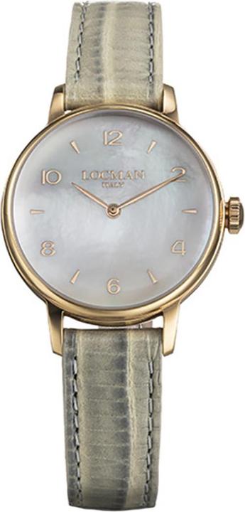 Locman Italy Montre dame 1960 Lady blanche/or rose PVD réf. 0253 (Montre analogique)