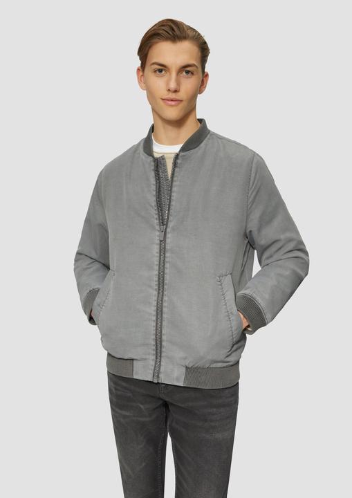 Actual product image S.Oliver Outdoor-Jacke Gewaschene Bomberjacke mit Rippbündchen (M)