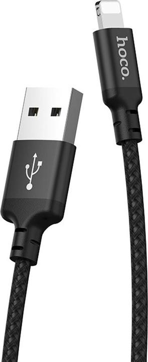 Produktbild Foxconn Hoco - Data Cable Times Speed (X14) - USB-A to Lightning, 2.4A, 2.0m - Black (2 m, USB 2.0)
