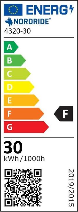 Energie-Label Nordride Scheinwerfer FLAT Sensor PIR 30 W, 5000 K, 3300 lm (3300 lm, IP54)