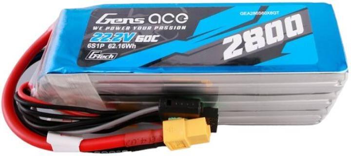 Produktbild Gens Ace G-Tech 2800mAh 22.2V 60C 6S1P Lipo Battery Pack with XT60 plug (22.20 V, 2800 mAh)