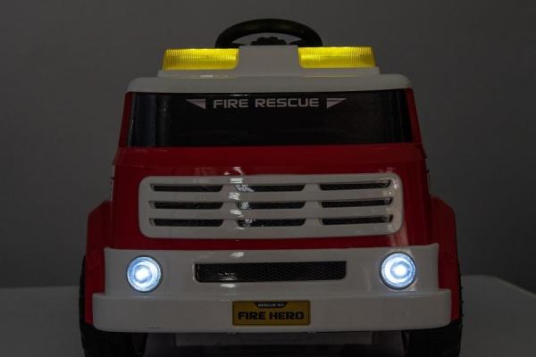 Actual product image Es-toys Kinderfahrzeug – Elektro Auto „Feuerwehr“ – 12V7AH Akku, 4 Motoren - Fernsteuerung, MP3 + Si (12 V)