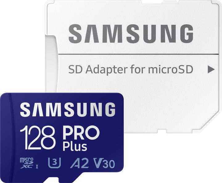 Produktbild Samsung SD MicroSD Card SDXC PRO Plus Reader (128 GB, microSDXC, U3, UHS-I)