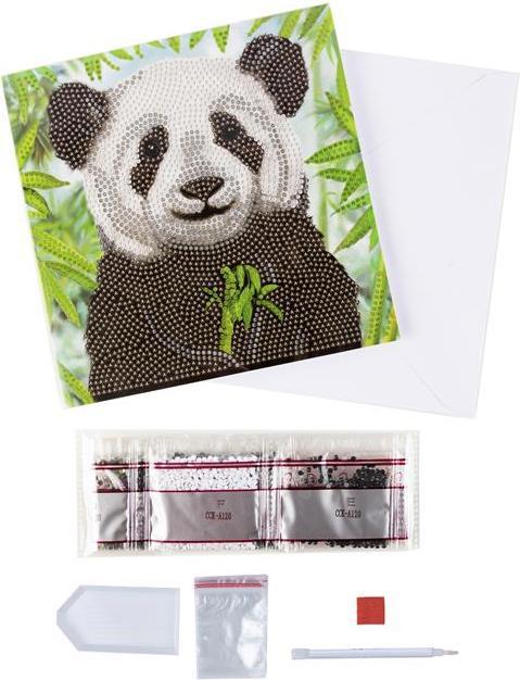 Immagine prodotto Craft Buddy Baby Panda, Biglietto 18x18cm Crystal Art