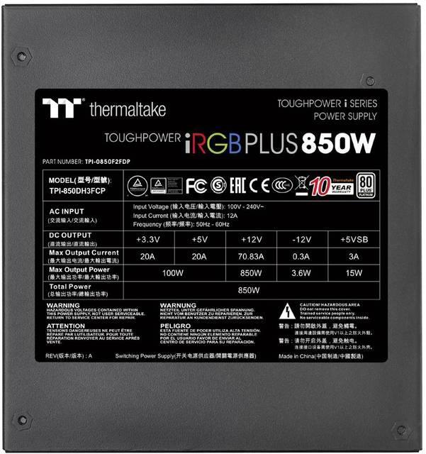 Immagine prodotto Thermaltake Toughpower iRGB (850 W)