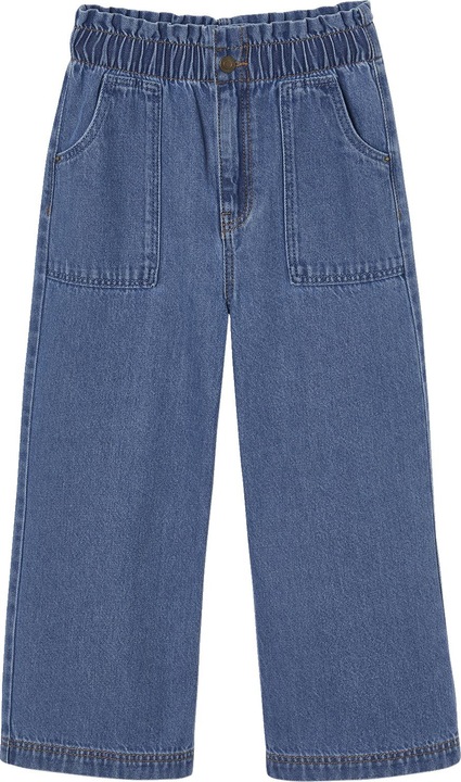 Actual product image Vertbaudet Wide girls' jeans in a worker style (104)
