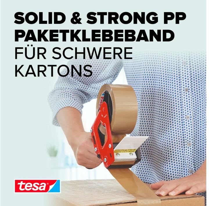 Produktbild tesa tesapack SOLID & STRONG Packband, leise abrollbar (50 mm)