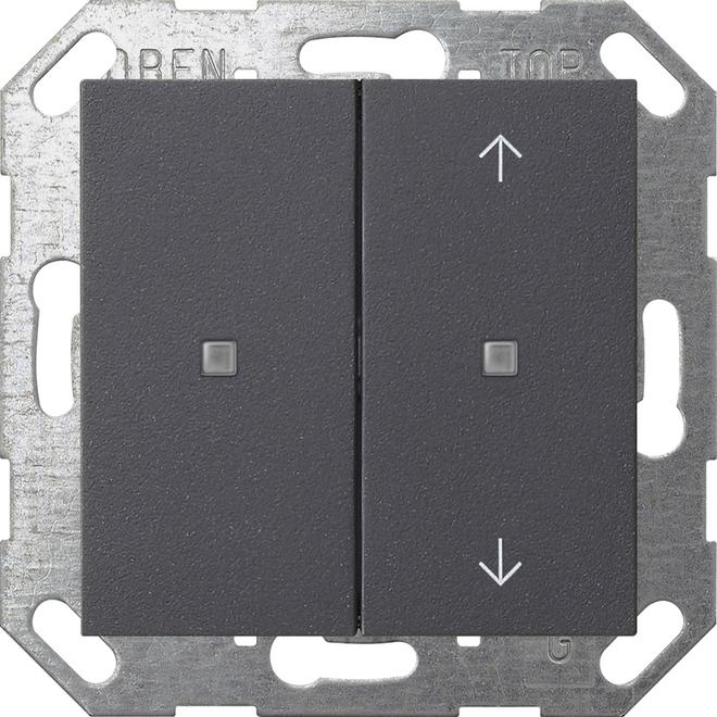 Gira 517528, Taster + Schalter, Grau