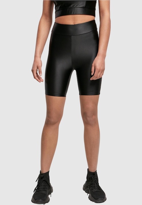 Actual product image Urban Classics Ladies Highwaist Shiny Metallic Cycle Shorts (5XL)