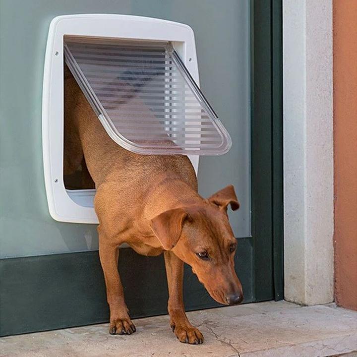 Productafbeelding Ferplast Swing 11 grijs - Hondenluik en kattenluik - 31 x 9 6 x 38 4 cm (Handmatig kattenluik)