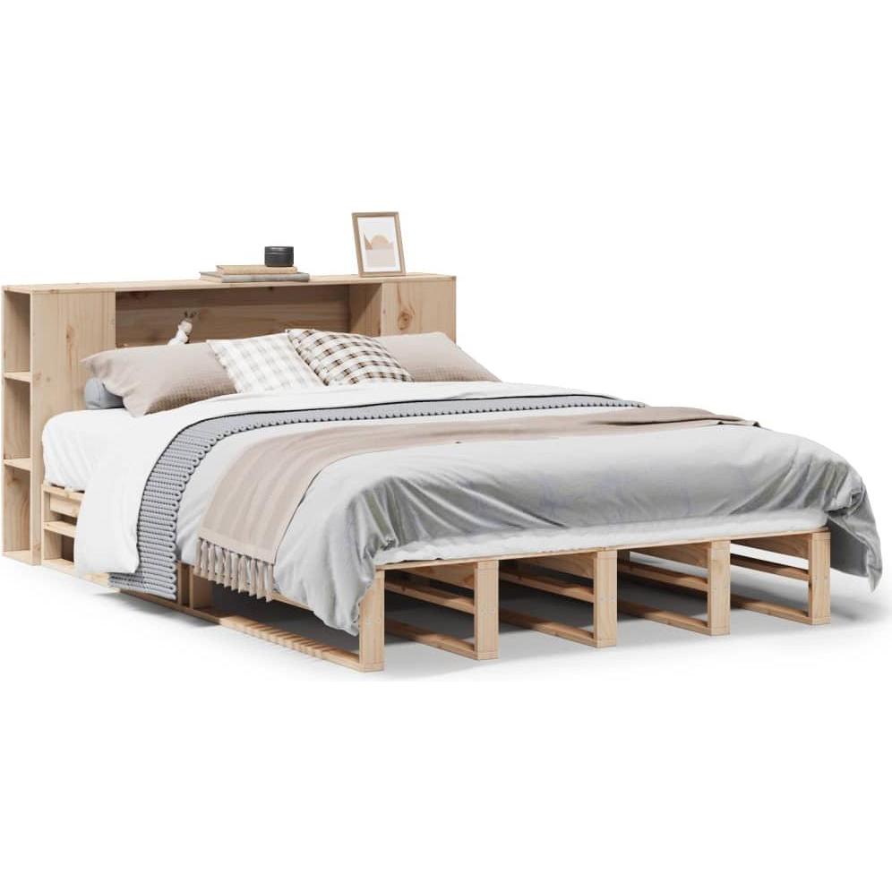 VidaXL, Bett, Bett mit Regal ohne Matratze (135 x 190 cm)