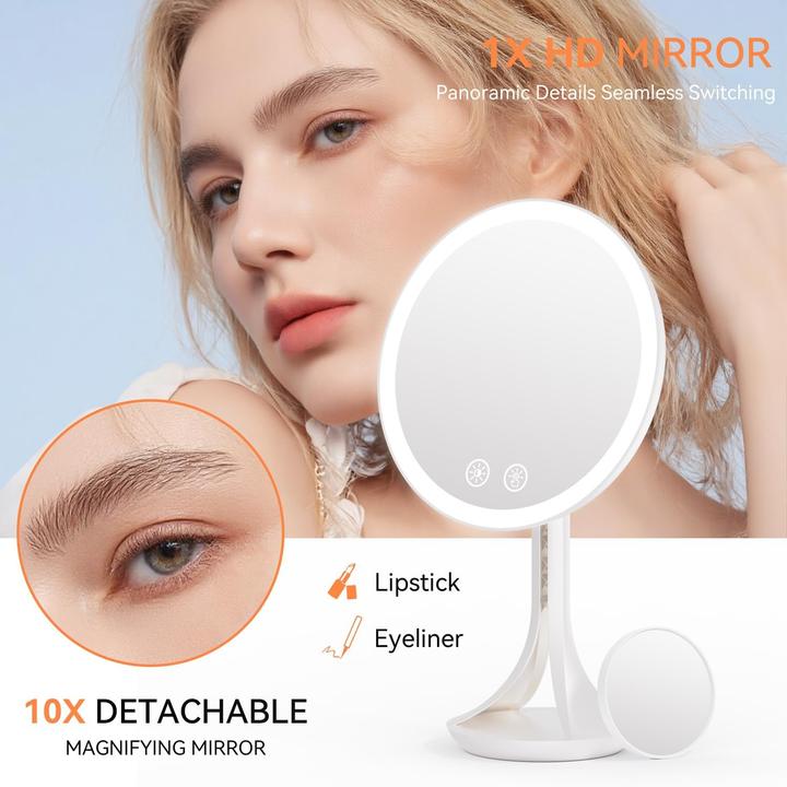 Image du produit Auxmir LED Schminkspiegel mit 10-facher Vergrösserung