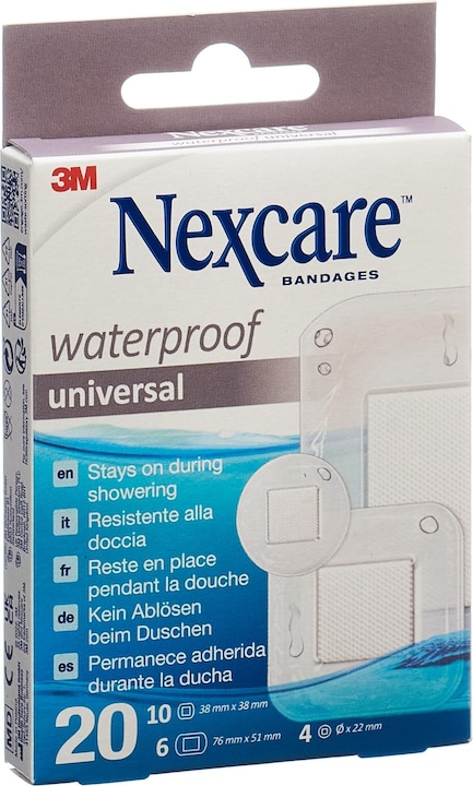 Actual product image Nexcare Waterproof Universal (20 x)