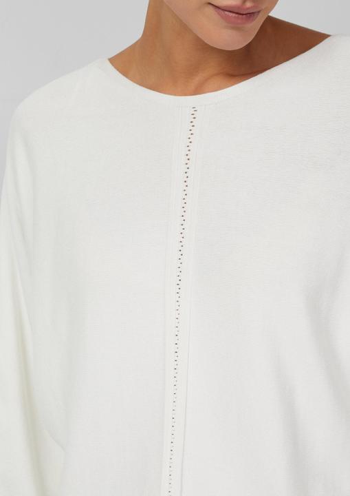 Produktbild s.Oliver Strickpullover Feinstrick-Pullover im Relaxed Fit mit Ajour-Details (34)