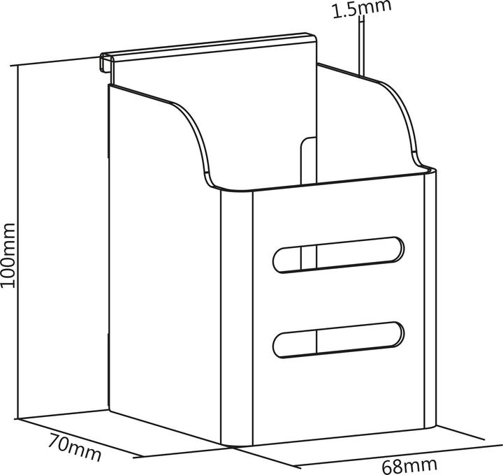 Productafbeelding InLine Slatwall Potlodenbakje wit