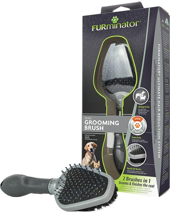 Produktbild FURminator Dual-Pflegebürste (Katze, Hund)