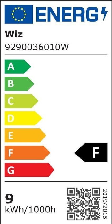 Label énergétique WiZ Standard (E27, 60 W, 806 lm, 1 x, F)