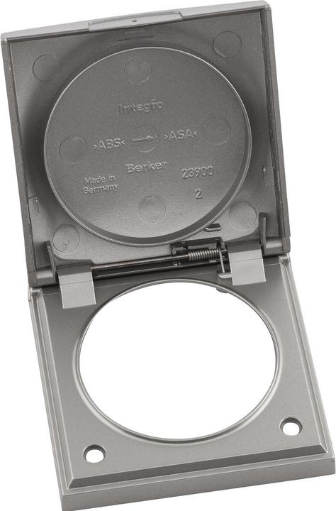 Produktbild Berker Rahmen mit Klappdeckel Integro edelstahl