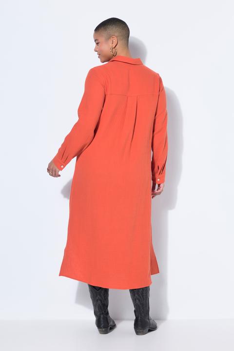 Immagine prodotto Studio Untold Blusa lunga in mussola con collo da camicia e maniche lunghe (46)