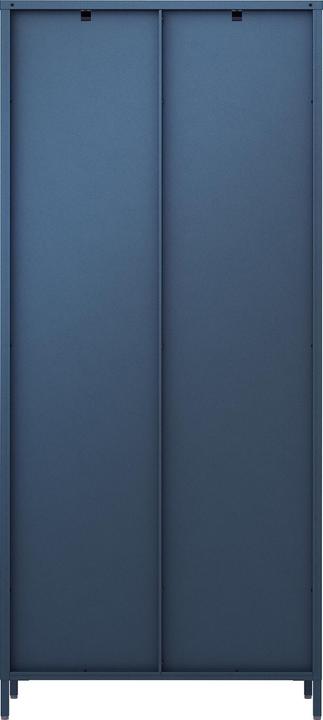 Actual product image En.Casa Display cabinet Säkylä steel 180x80x35 cm navy blue (180 x 80 x 35 cm)