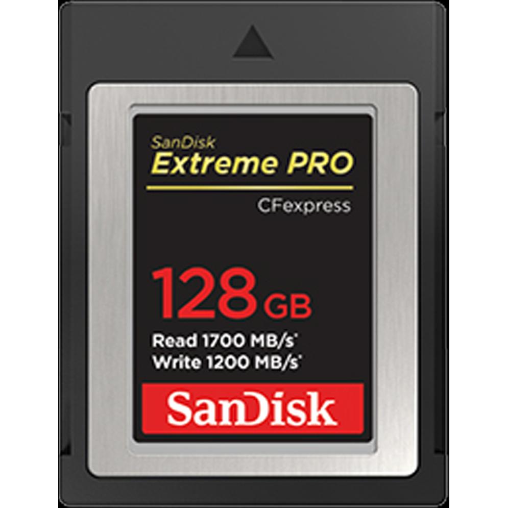 SanDisk Extreme Pro (128 GB, CFexpress Typ B, U3, UHS-I), Speicherkarte, Schwarz