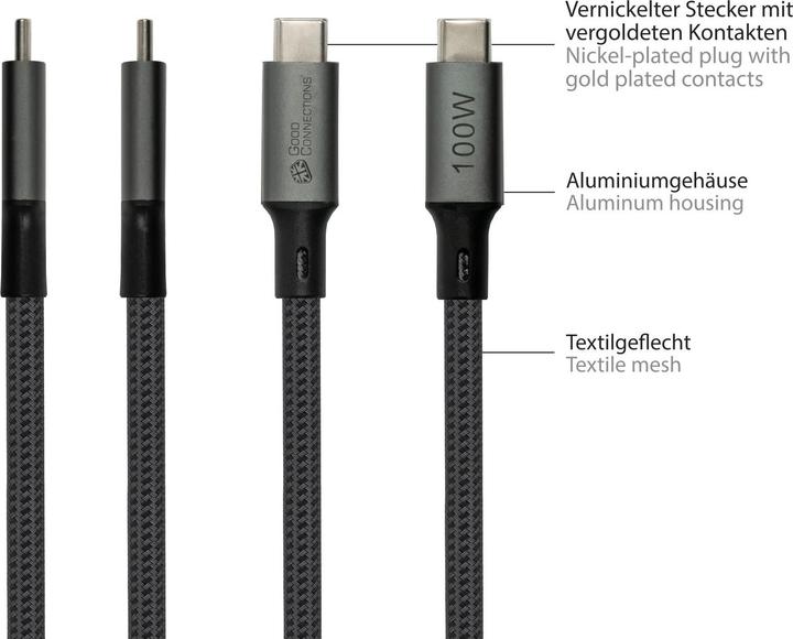 Actual product image Good Connections USB C – USB C (1.80 m, 100 W)