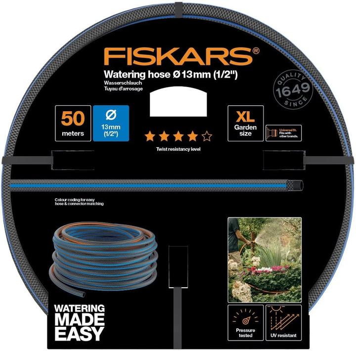 Fiskars Watering hose 13mm (1/2") 50m Q4 (50 m, 13 mm)