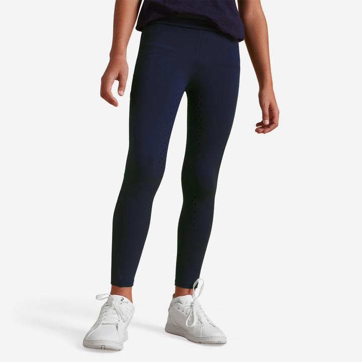Fouganza Reitleggings Full Grip Kinder - eng anliegend Polyester