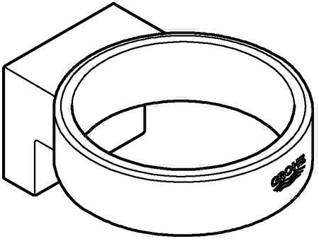 Immagine prodotto Grohe Supporto Selection per dispenser di sapone e bicchiere per spazzolini da denti in grafite