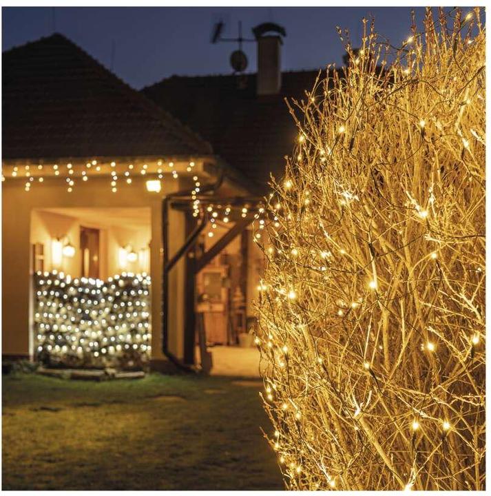 Image du produit Emos Guirlande/réseau LED, 30 VDC, 2 x 1.5 m, 160 x LED, blanc chaud, connectable, sans source (2 m)