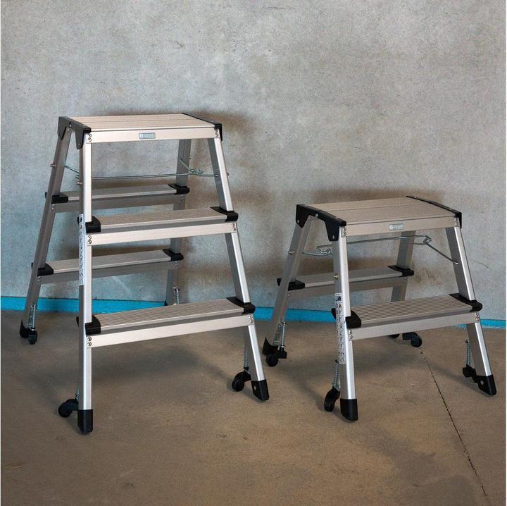 Actual product image Dönges Folding ladder with castors, 3 steps (Folding step, 60.60 cm)