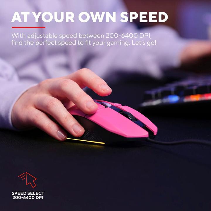 Produktbild Trust Gxt109p Felox Gaming Mouse Pink (Kabelgebunden)