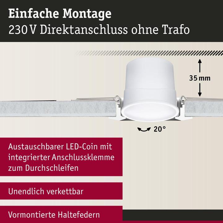 Produktbild Paulmann Einbauleuchte Base Set (430 lm)