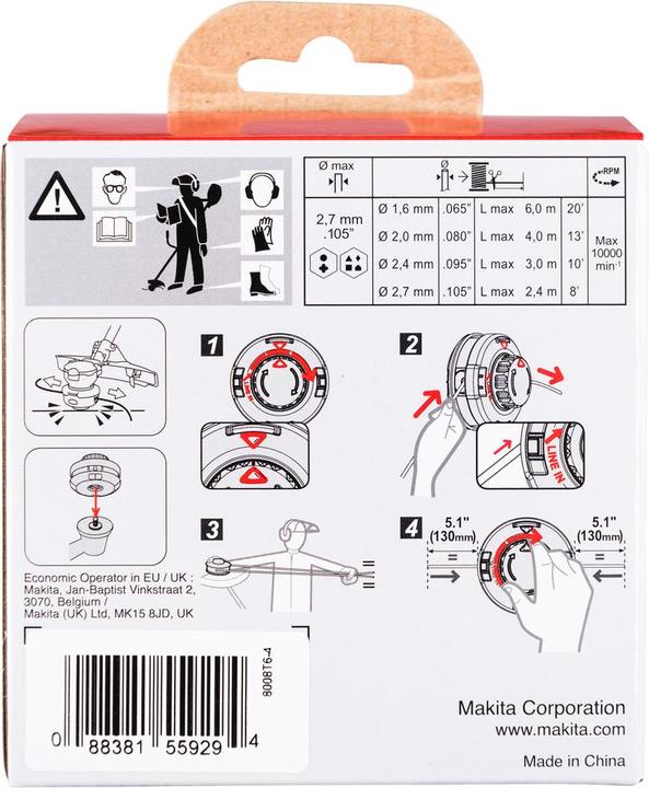 Actual product image Makita Tap&Go (Weed whacker, Trimmer line + line spool)