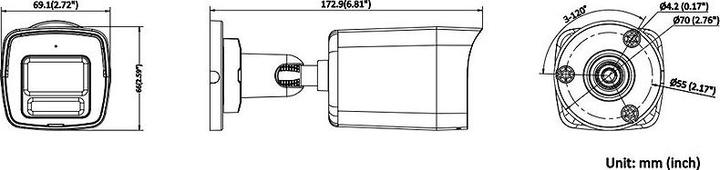 Produktbild Hikvision DS-2CE10KF3T-LSYE(2.8mm) Bullet 3K HD-TVI