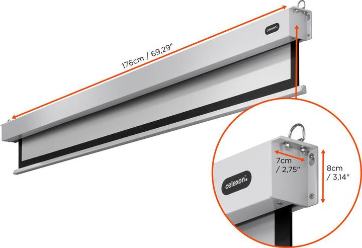 Image du produit Celexon Electric Professional Plus Home cinema format - Ecran - Possibilité de montage au plafond (16:9)