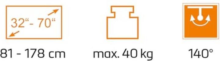 Actual product image myWall My Wall HP 123 Schwarz (70", 40 kg)