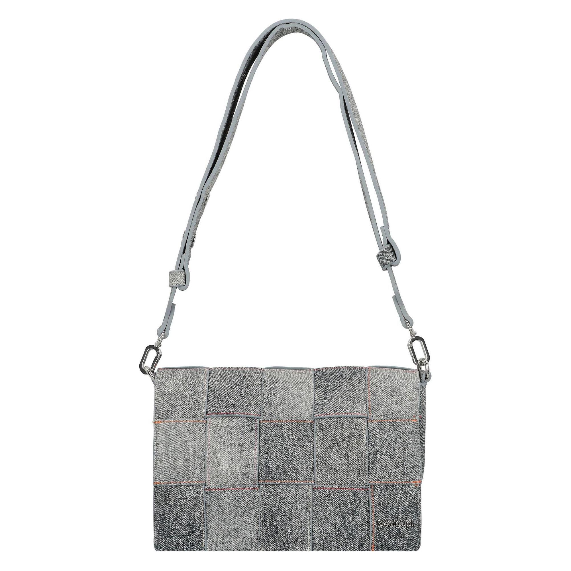 Desigual, Damen, Handtasche, Yoko Pu Denim Dortmund Flap, Blau