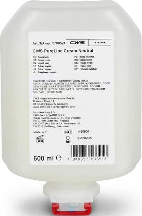 CWS PureLine Cream Crème de savon neutre (Savon liquide, 4800 ml)