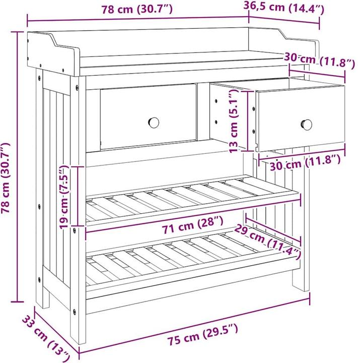 Image du produit vidaXL Garten-Schrank