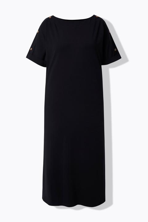 Actual product image Ulla Popken Decorative Button Short Sleeve Dress (46)