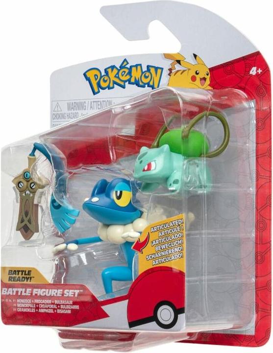 Image du produit Jazwares Pokémon Battle Figure Set Figurines Lot de 3 Honedge, Bulbasaur #4, Amphizel 5 cm